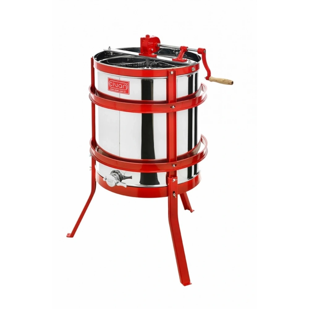 40025jf 4 Lü Langstroth, 430, Jumbo, Korumalı, Manuel Bal Süzme Makinesi