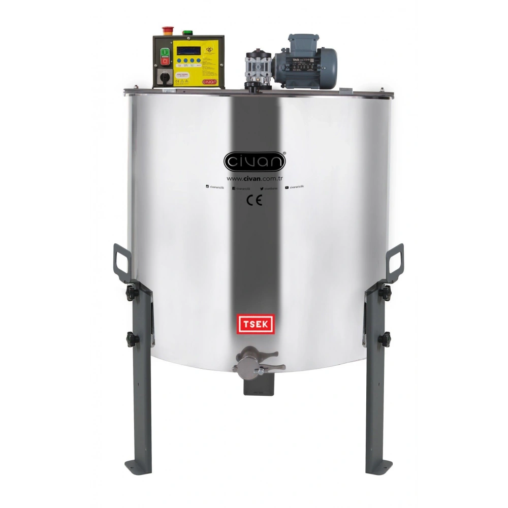 40070ax 8 Li Langstroth, Yatarlı, 304, Programlı Motorlu (230v - 250w) Bal Süzme Makinesi
