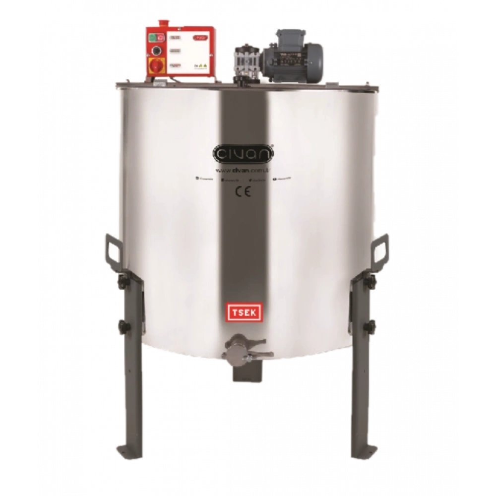 40158a 12 Li Langstroth, Yatarlı, 304, Zaman Ayarlı Motorlu (230v - 370w) Bal Süzme Makinesi (tsek-230 Belgeli)