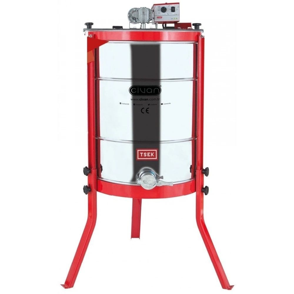 40434 4lü Motorlu İçten Dönmeli Bal Süzme Makinesi (12v/220v) (304) (tsek-230 Belgeli)