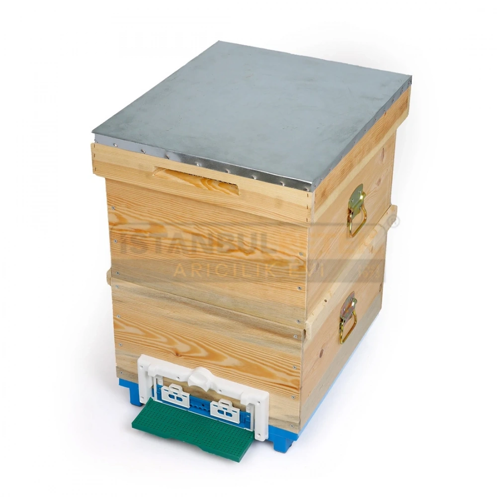 Arı Kovanı  - Mavi Plastik Tabanlı  2 Katlı