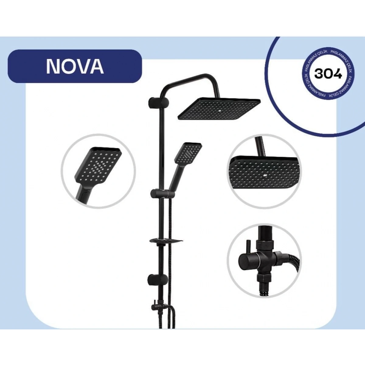 382-fmr Nova Duş Sistemi (siyah)