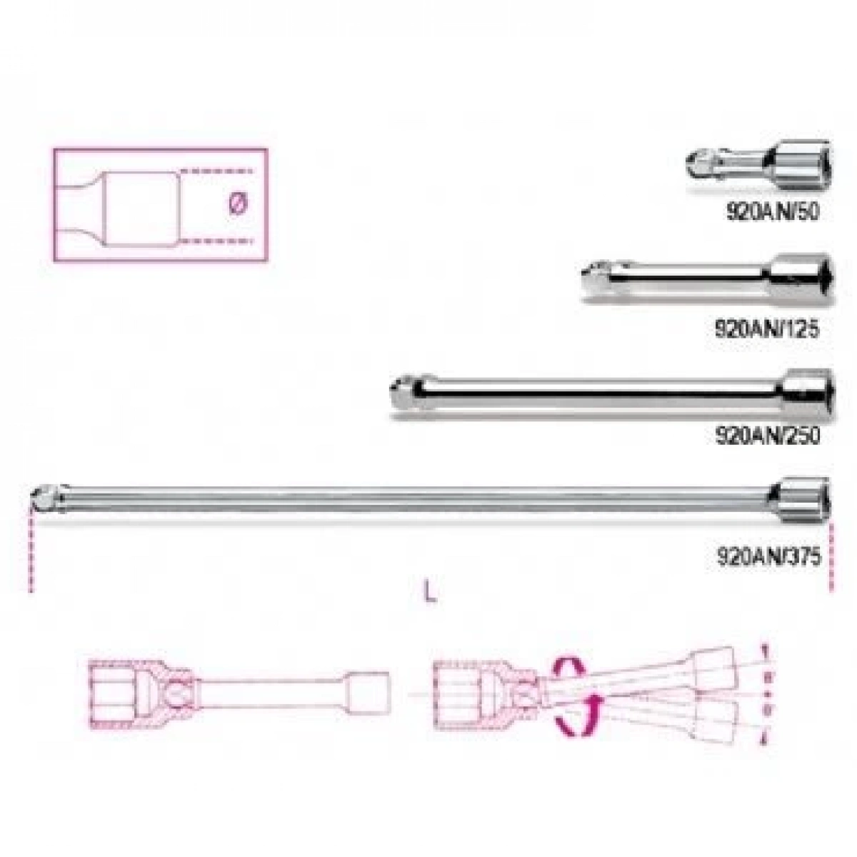 Açılı Lokma Uzatması 920an/50