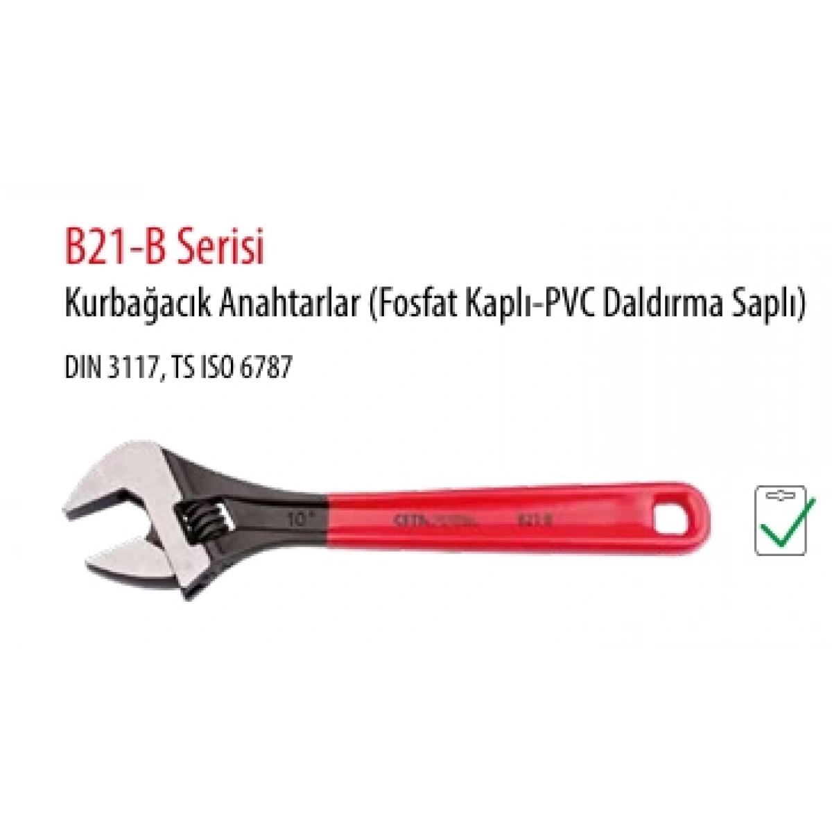 Ceta Form B21-250b 250-10 Kurbağacık Anahtarlar (fosfat Kaplı-pvc Daldırma Saplı)