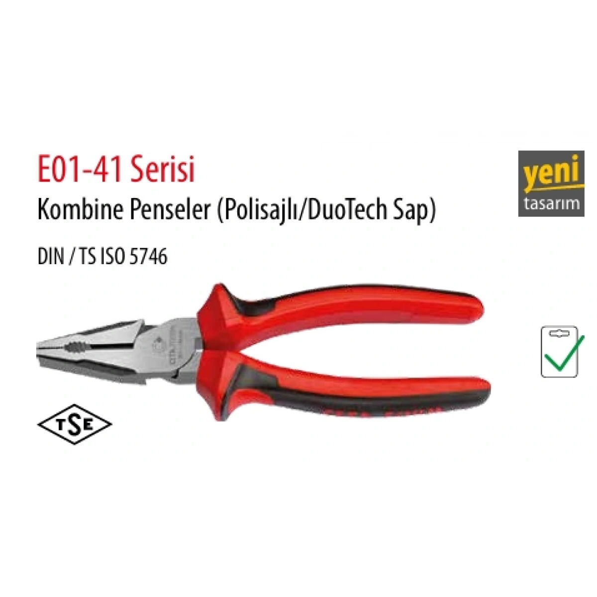 Ceta Form E01-41-180 Kombine Pense (polisajlı/duotech Sap)