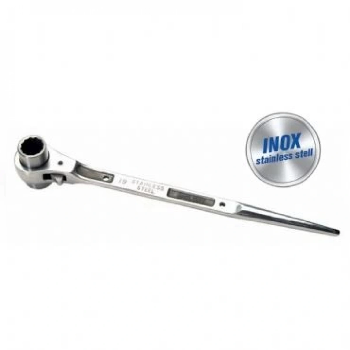 Inox Kazıklı Lokma Cırcır Anahtar 22x24
