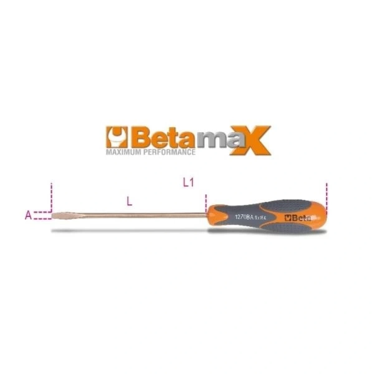 Kıvılcım Çıkarmaz Düz Tornavida 1270ba 10x250