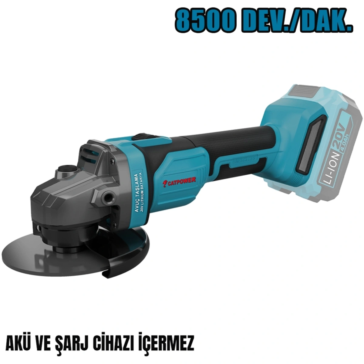 CATPOWER 4232 KÖMÜRSÜZ AKÜLÜ AVUÇ TAŞLAMA 125 MM 20V Lİ-İON