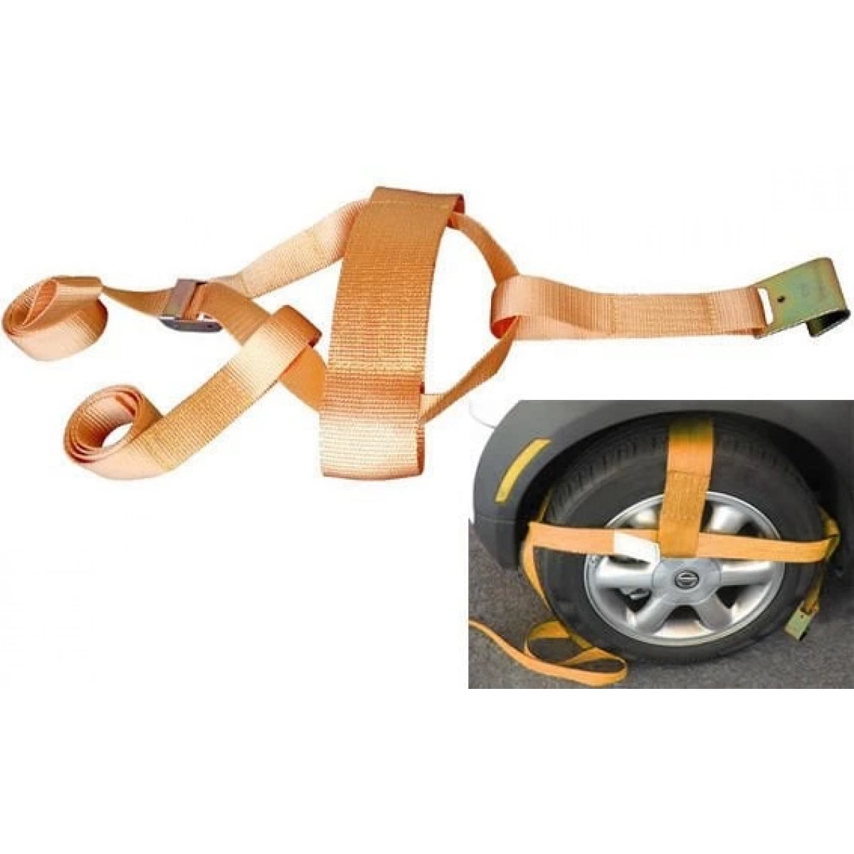 Oto Tekerlek Bağlama Kayışı