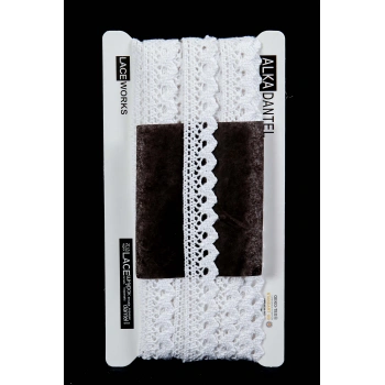 ALKA DANTEL PAMUK KOPANAKİ 10 METRE 4071A PAMUK BEYAZ