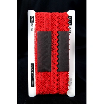 ALKA DANTEL PAMUK KOPANAKİ 10 METRE 683 PAMUK KIRMIZI