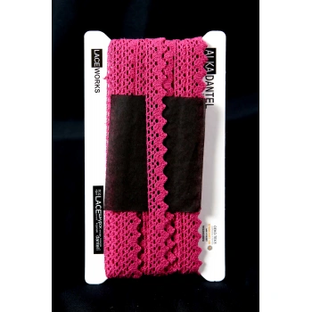 ALKA DANTEL PAMUK KOPANAKİ 10 METRE 683 PAMUK DARK PİNK