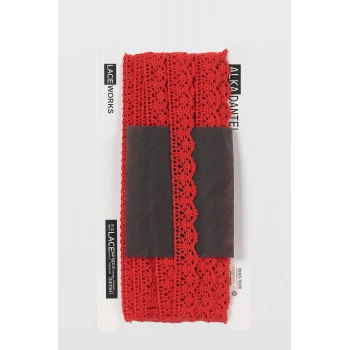 ALKA DANTEL PAMUK KOPANAKİ 10 METRE 515 PAMUK KIRMIZI