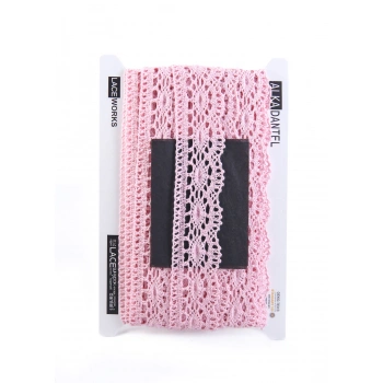 ALKA DANTEL PAMUK KOPANAKİ 10 METRE 3520 PAMUK BEBE PEMBE