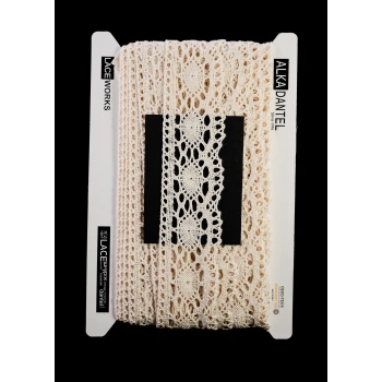 ALKA DANTEL PAMUK KOPANAKİ 10 METRE 3520 PAMUK KREM