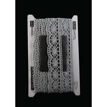 ALKA DANTEL PAMUK KOPANAKİ 10 METRE 3520 PAMUK GRİ