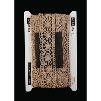 ALKA DANTEL PAMUK KOPANAKİ 10 METRE 3520 PAMUK SÜTLÜ KAHVE