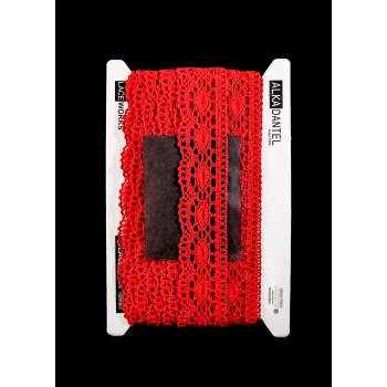 ALKA DANTEL PAMUK KOPANAKİ 10 METRE 3520 PAMUK KIRMIZI