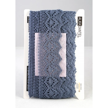 ALKA DANTEL PAMUK KOPANAKİ 10 MT 750 PAMUK İNDİGO