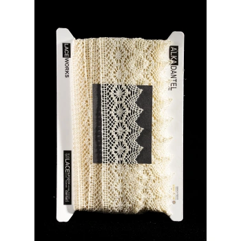 ALKA DANTEL PAMUK KOPANAKİ 10 MT 750 PAMUK KREM