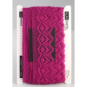 ALKA DANTEL PAMUK KOPANAKİ 10 MT 750 PAMUK DARK PİNK