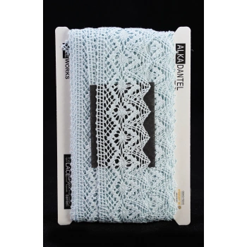 ALKA DANTEL PAMUK KOPANAKİ 10 MT 750 PAMUK AÇIK MAVİ