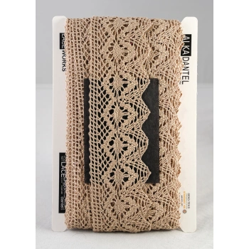 ALKA DANTEL PAMUK KOPANAKİ 10 MT 750 PAMUK SÜTLÜ KAHVE