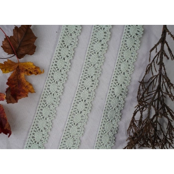 ALKA DANTEL PAMUK KOPANAKİ 10 METRE 583 PAMUK MİNT YEŞİLİ