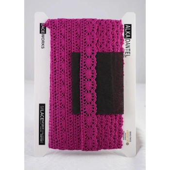 ALKA DANTEL PAMUK KOPANAKİ 10 METRE 583 PAMUK DARK PİNK