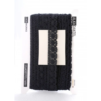 ALKA DANTEL PAMUK KOPANAKİ 10 METRE 583 PAMUK SİYAH