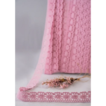 ALKA DANTEL PAMUK KOPANAKİ 10 METRE 583 PAMUK BEBE PEMBE