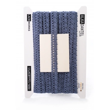 ALKA DANTEL PAMUK KOPANAKİ 10 METRE 405 PAMUK İNDİGO