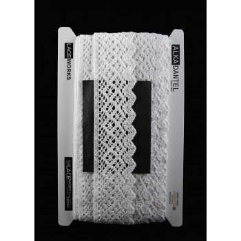 ALKA DANTEL PAMUK KOPANAKİ 10 METRE 404K PAMUK BEYAZ