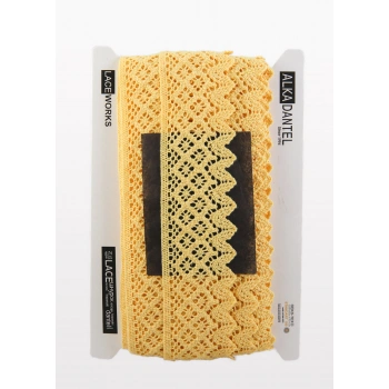 ALKA DANTEL PAMUK KOPANAKİ 10 METRE 404K PAMUK SARI