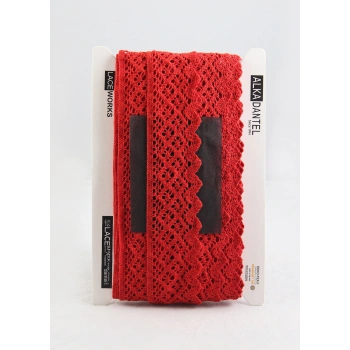 ALKA DANTEL PAMUK KOPANAKİ 10 METRE 404K PAMUK KIRMIZI