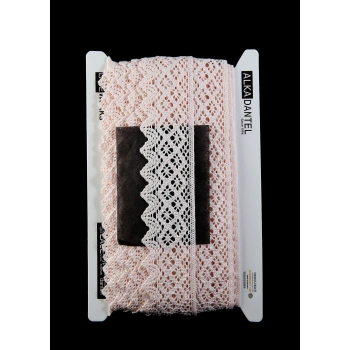 ALKA DANTEL PAMUK KOPANAKİ 10 METRE 404K PAMUK BEBE PEMBE