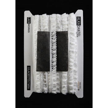 ALKA DANTEL PAMUK KOPANAKİ 10 METRE 400 LASTİKLİ PAMUK BEYAZ