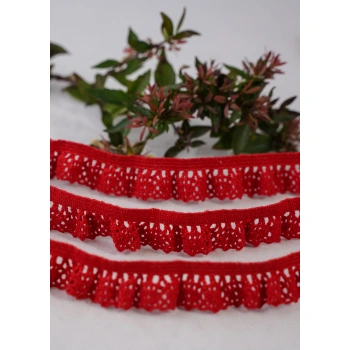 ALKA DANTEL PAMUK KOPANAKİ 10 METRE 400 PAMUK KIRMIZI