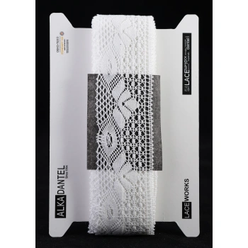 ALKA DANTEL MERSERİZE KOPANAKİ 10 METRE 11627 MERSERİZE WHİTE