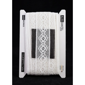 ALKA DANTEL MERSERİZE KOPANAKİ 10 METRE 1420 MERSERİZE WHİTE