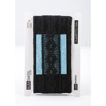 ALKA DANTEL MERSERİZE KOPANAKİ 10 METRE 1420 MERSERİZE BLACK