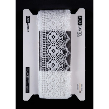ALKA DANTEL MERSERİZE KOPANAKİ 10 METRE 1421 MERSERİZE WHİTE