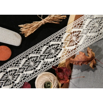 ALKA DANTEL MERSERİZE KOPANAKİ 10 METRE 11356 MERSERİZE CREAM