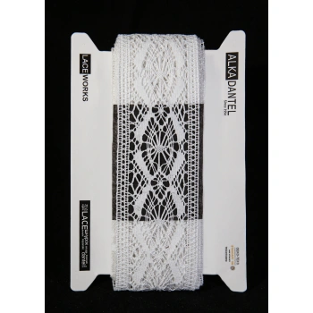 ALKA DANTEL MERSERİZE KOPANAKİ 10 METRE 11356 MERSERİZE WHİTE