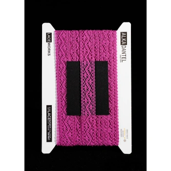 ALKA DANTEL MERSERİZE KOPANAKİ 10 METRE 8752 MERSERİZE DARK PİNK
