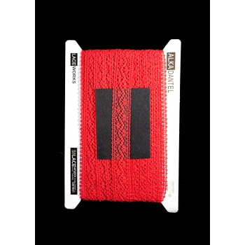 ALKA DANTEL MERSERİZE KOPANAKİ 10 METRE 8752 MERSERİZE RED