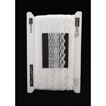 ALKA DANTEL MERSERİZE KOPANAKİ 10 METRE 704 MERSERİZE WHİTE