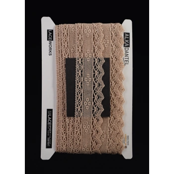 ALKA DANTEL MERSERİZE KOPANAKİ 10 METRE 704 MERSERİZE CAMEL