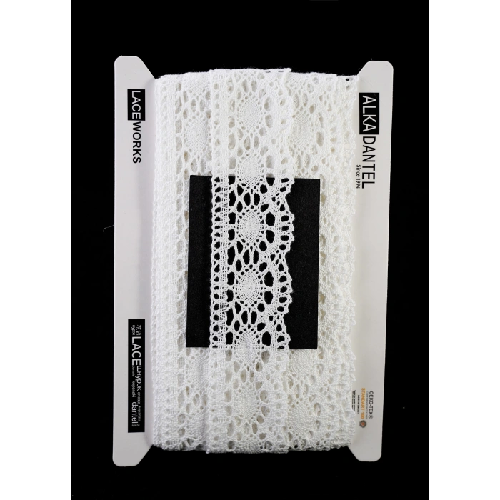 ALKA DANTEL PAMUK KOPANAKİ 10 METRE 3520 PAMUK BEYAZ