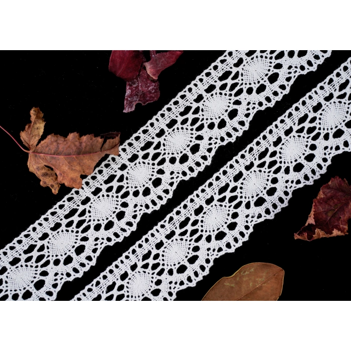 ALKA DANTEL PAMUK KOPANAKİ 10 METRE 3520 PAMUK BEYAZ